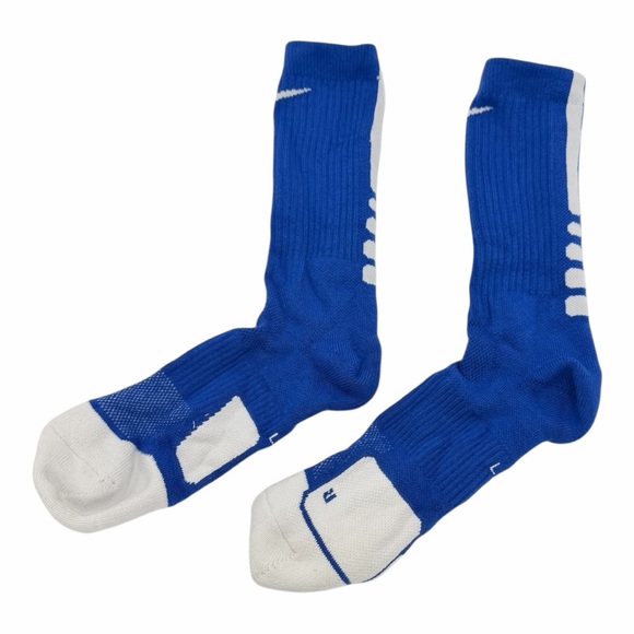 Nike Elite 1.5 Basketball Crew Socks ROYAL BLUE WHITE Men’s Large - Picture 1 of 3